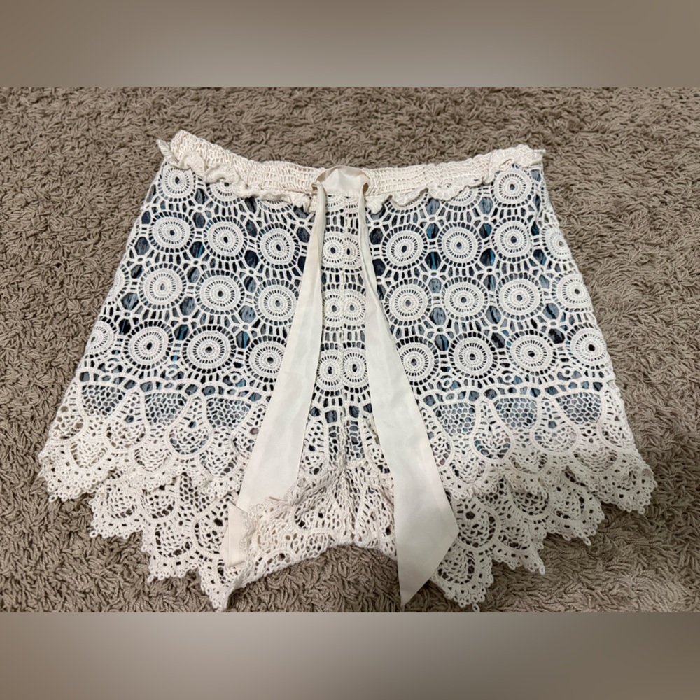 For Cynthia Blue and Brown Patterned Beachwear